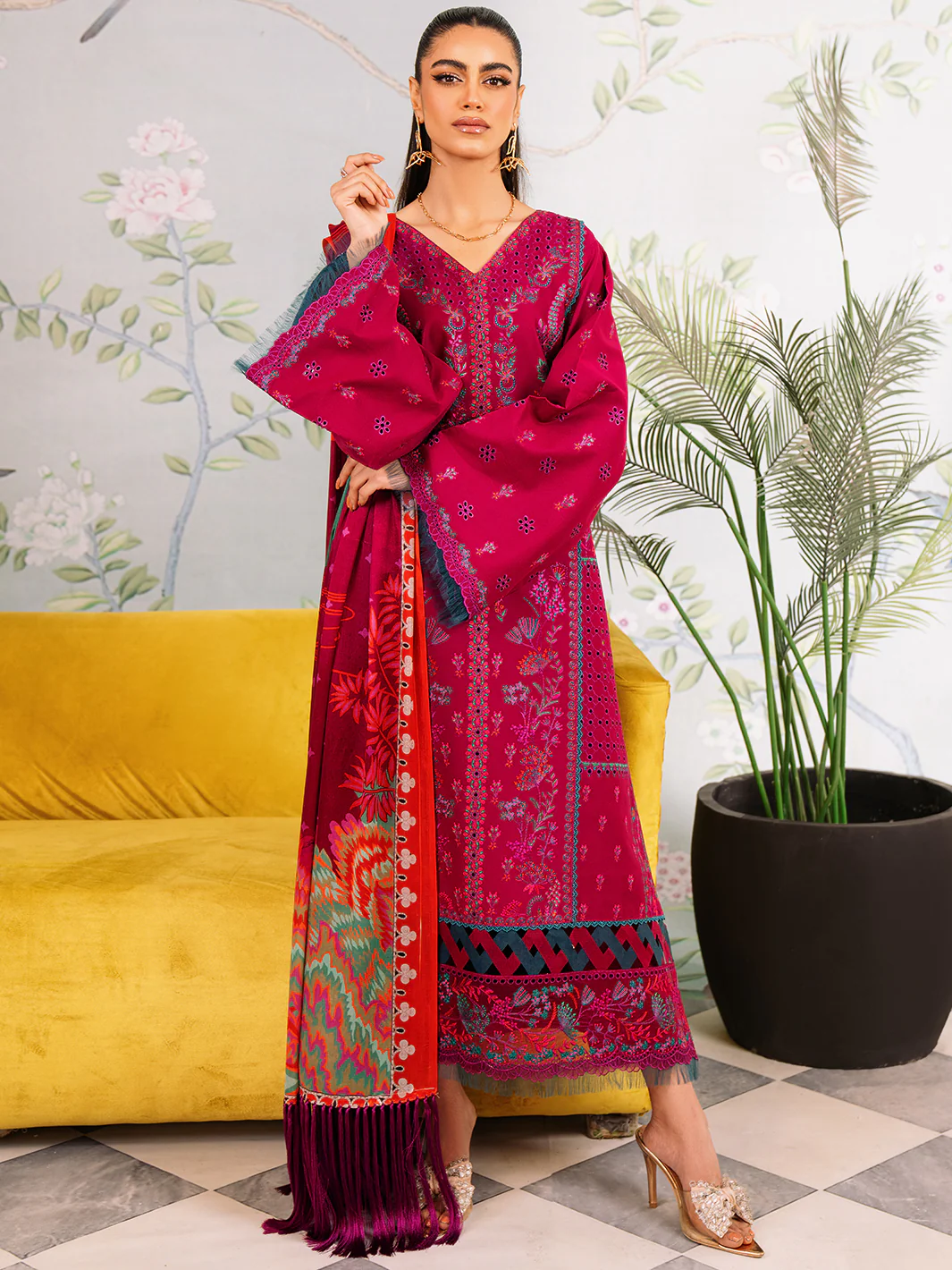 203 - B | 3 PC Lawn Unstitch - Image 6