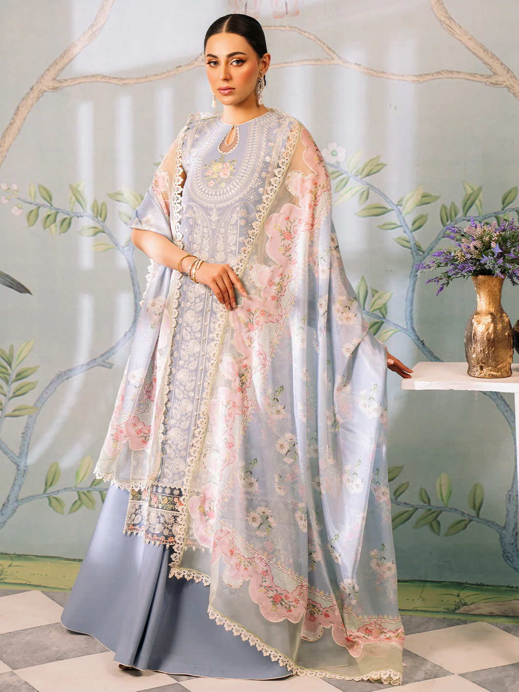 205 - B | 3 PC Lawn Unstitch - Image 4
