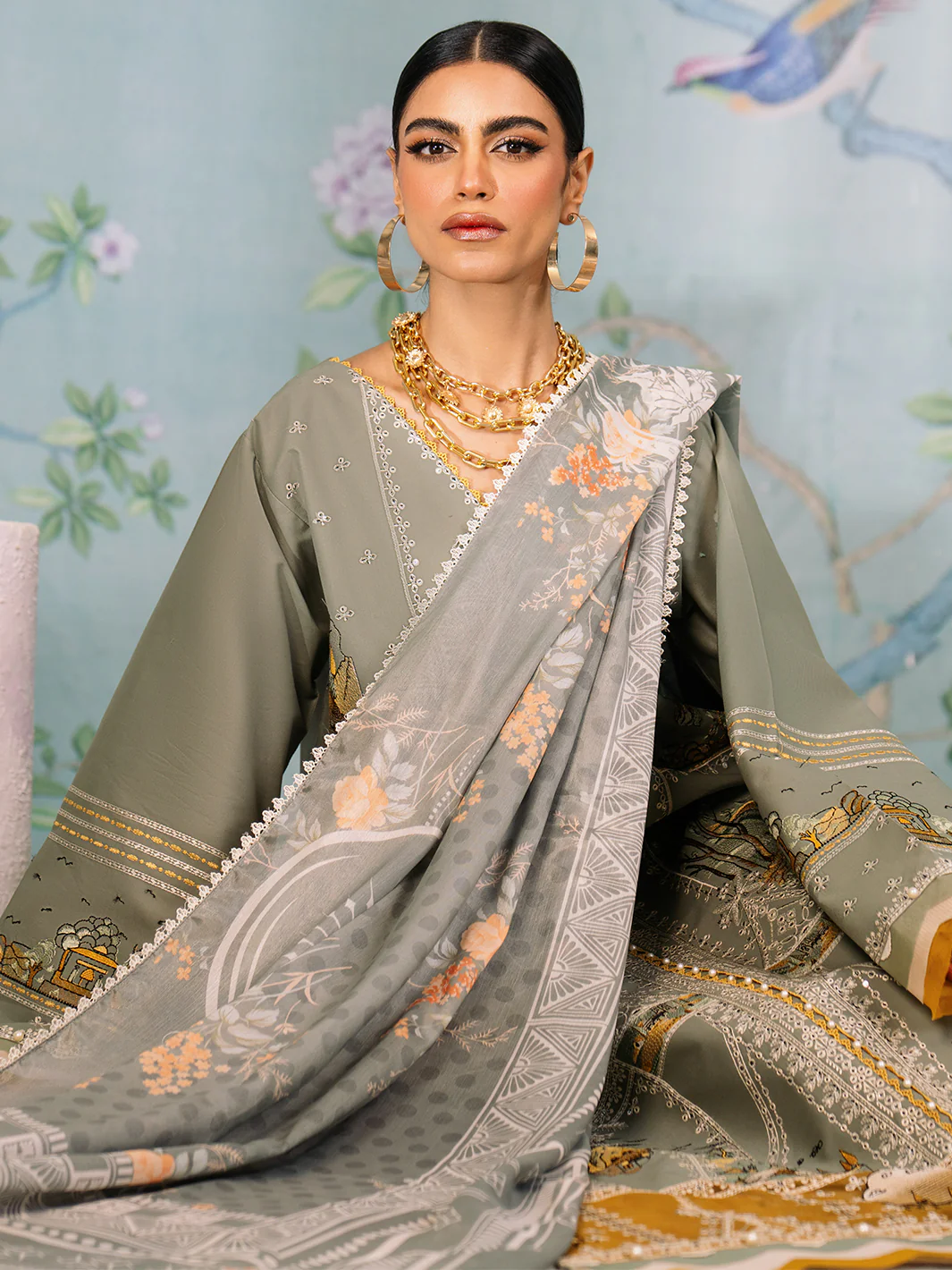206 - A | 3 PC Lawn Unstitch - Image 6