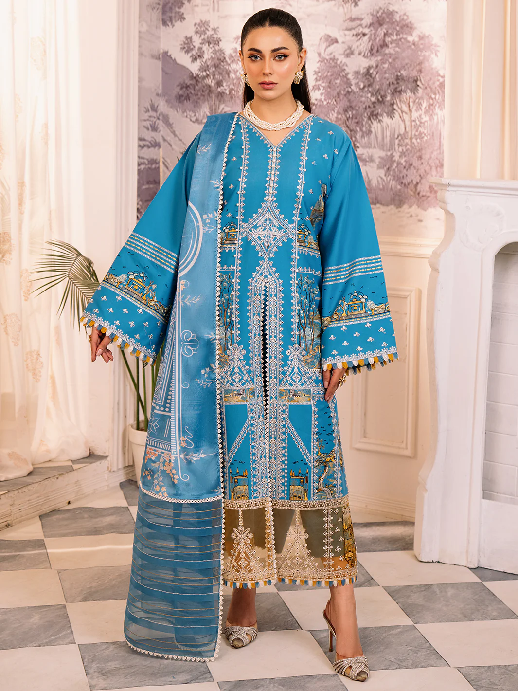 206 - B | 3 PC Lawn Unstitch - Image 5
