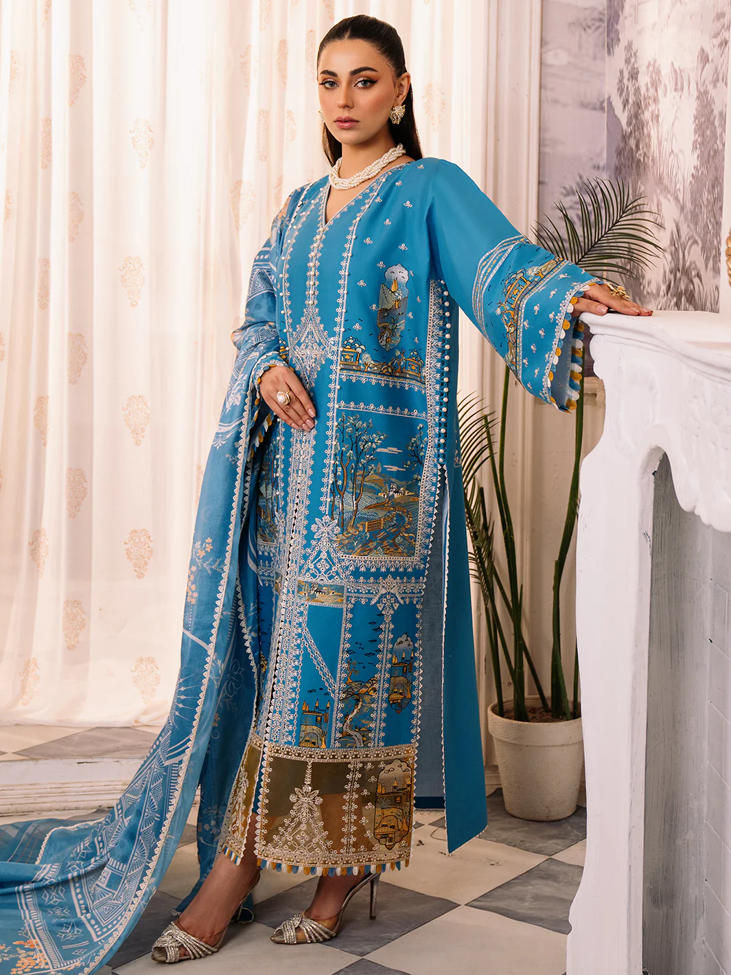 206 - B | 3 PC Lawn Unstitch - Image 6