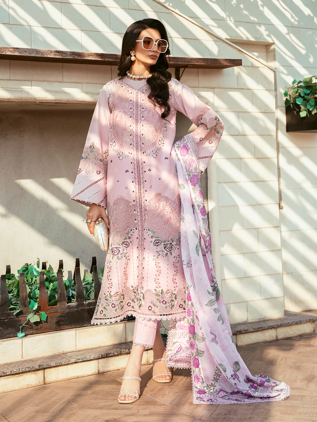 313 - B | 3 PC Lawn Stitched - Image 5