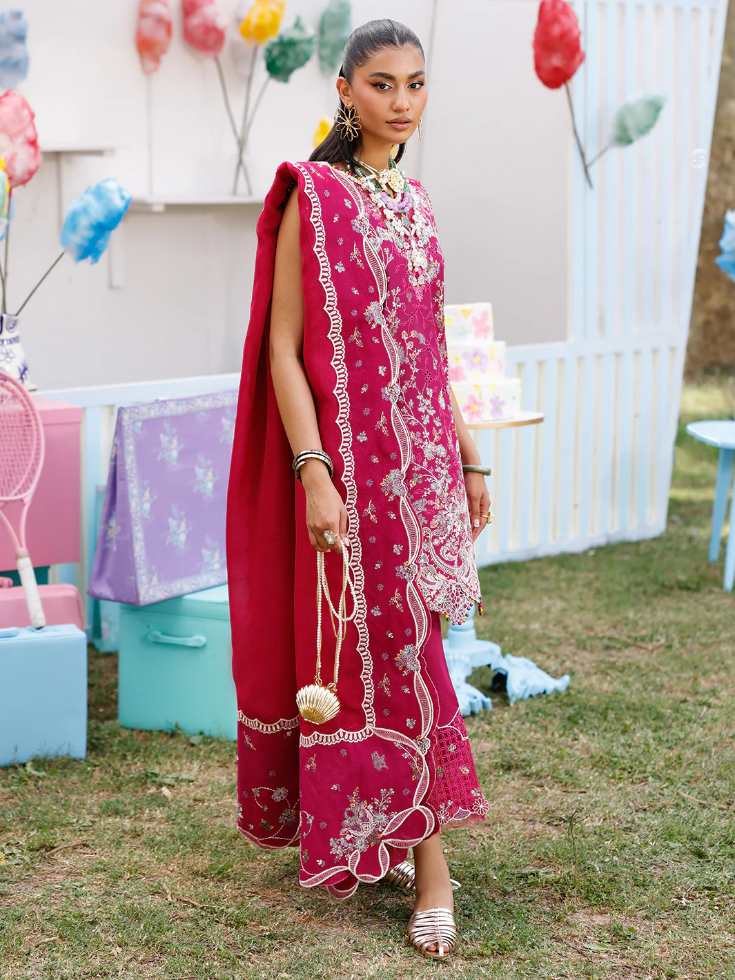 35 - B | 3 PC Luxury Lawn - Image 3