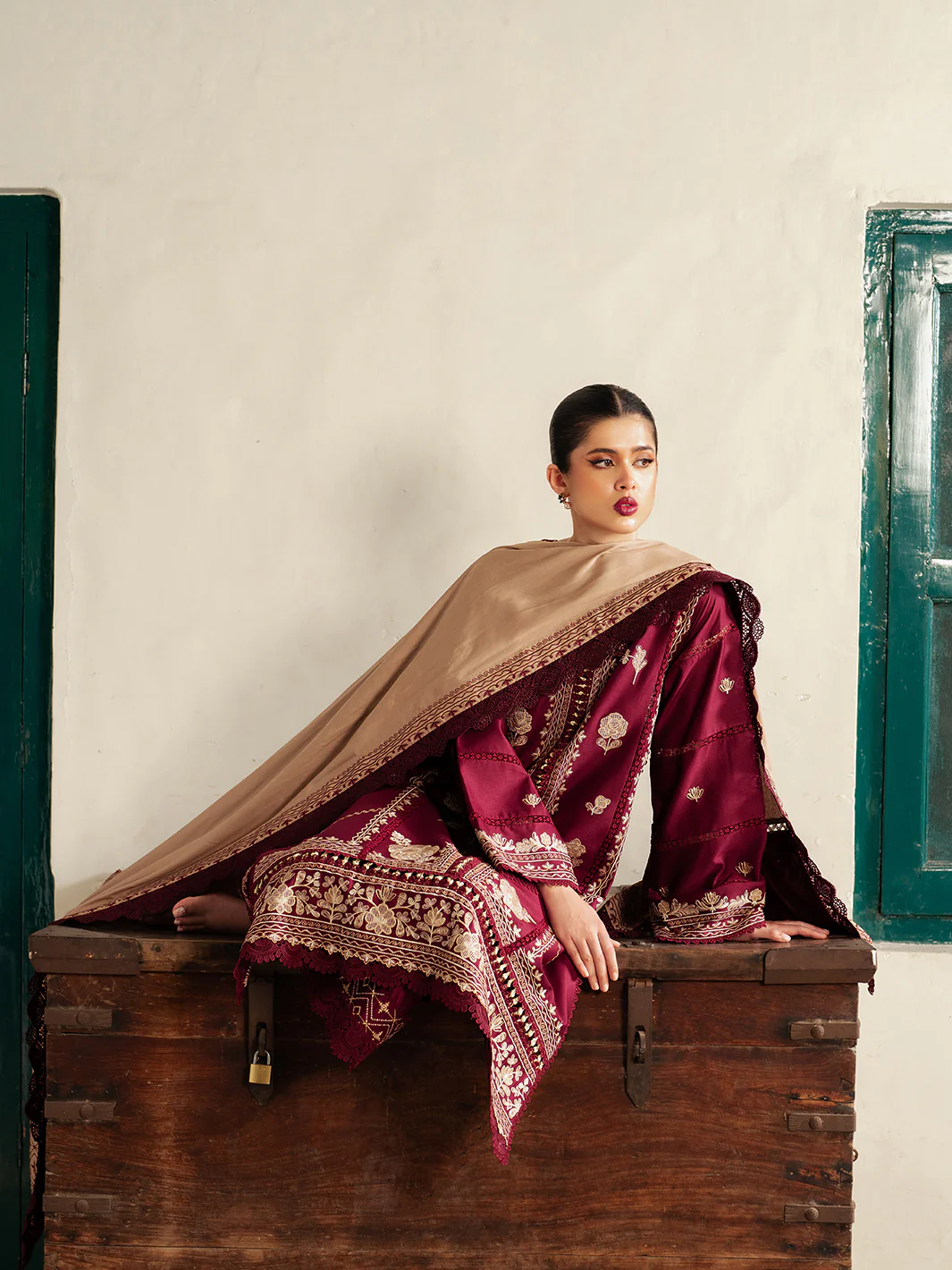 52 - B | 3 PC Kotrai Unstitched - Image 12