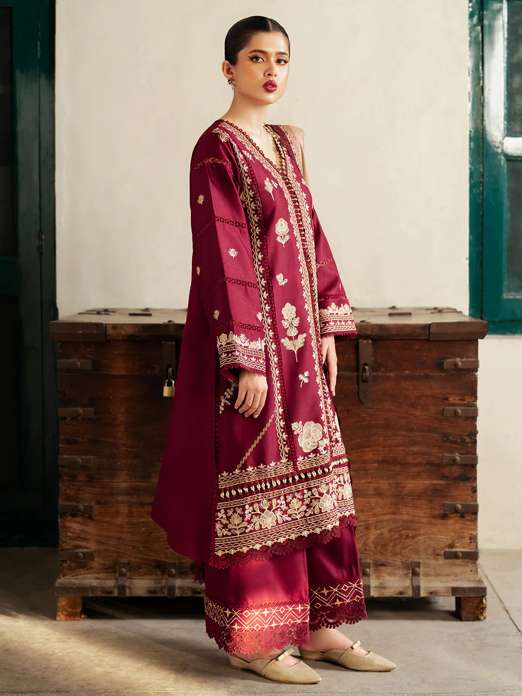 52 - B | 3 PC Kotrai Unstitched - Image 8