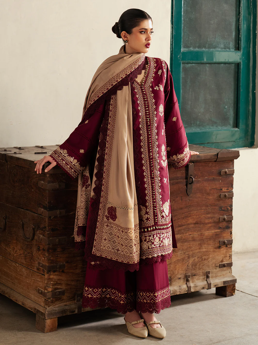 52 - B | 3 PC Kotrai Unstitched - Image 9