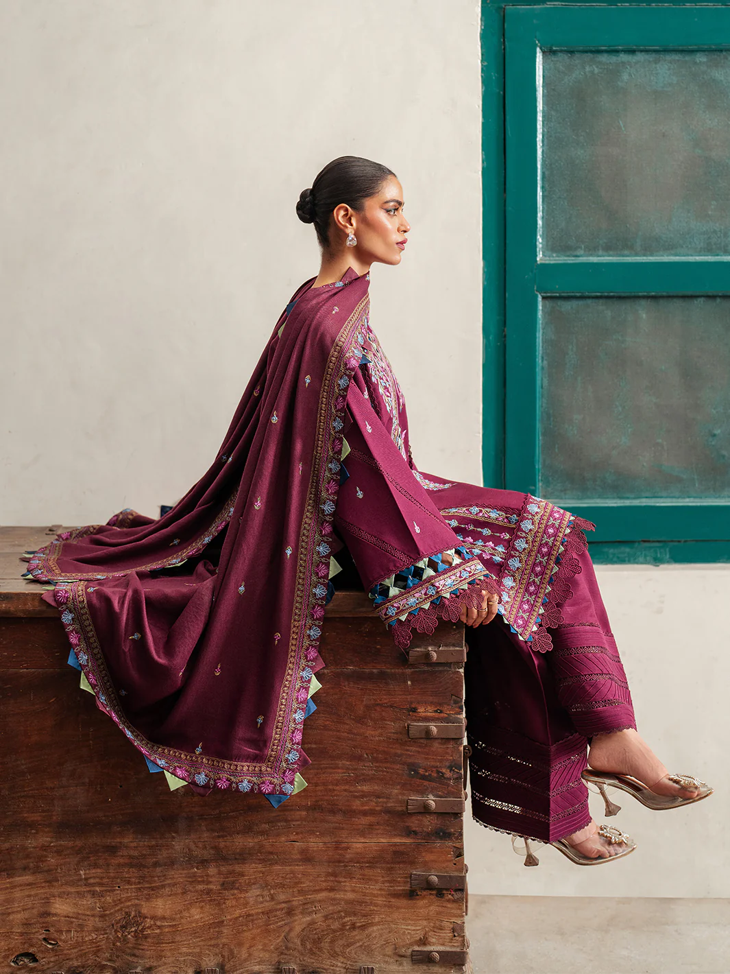 54 - A | 3 PC Khaddar Unstitched - Image 10