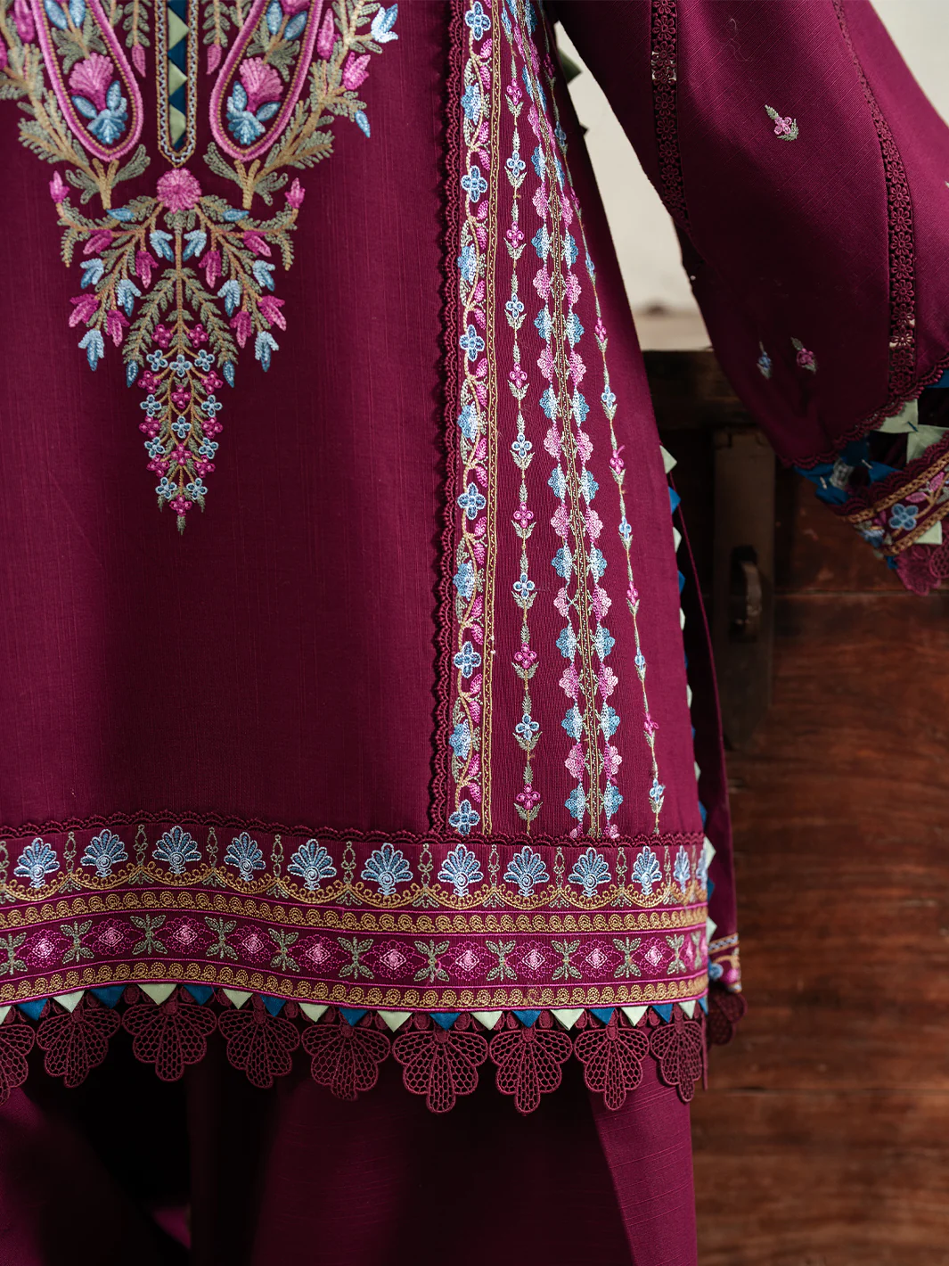54 - A | 3 PC Khaddar Unstitched - Image 5
