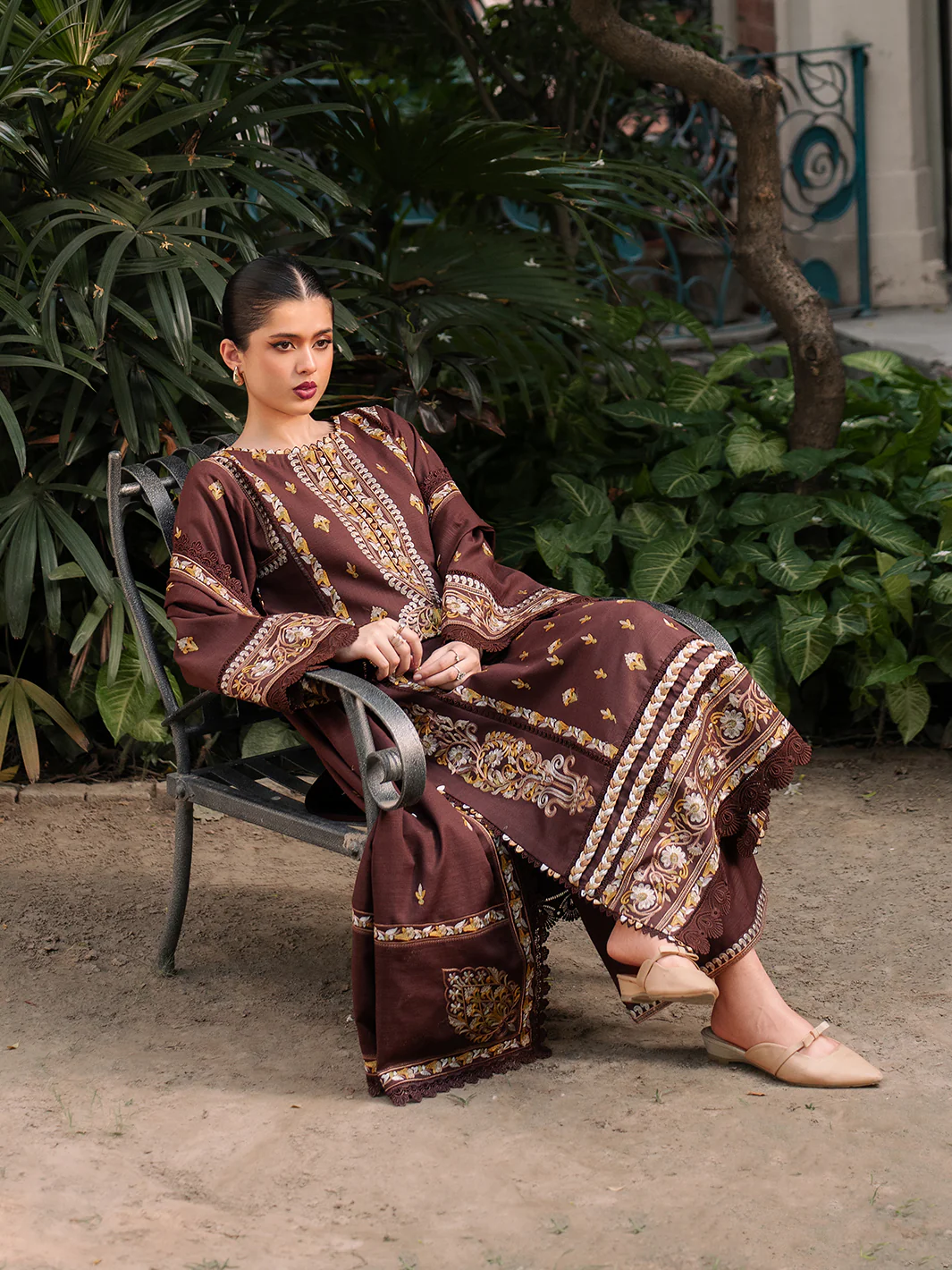 55 - B | 3 PC Khaddar Unstitched - Image 11