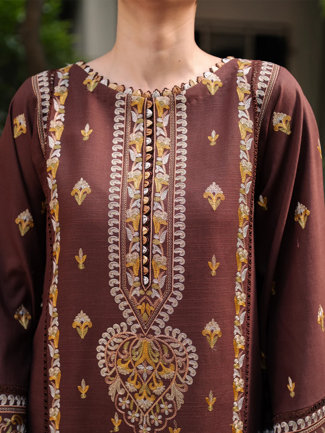 55 - B | 3 PC Khaddar Unstitched - Image 4
