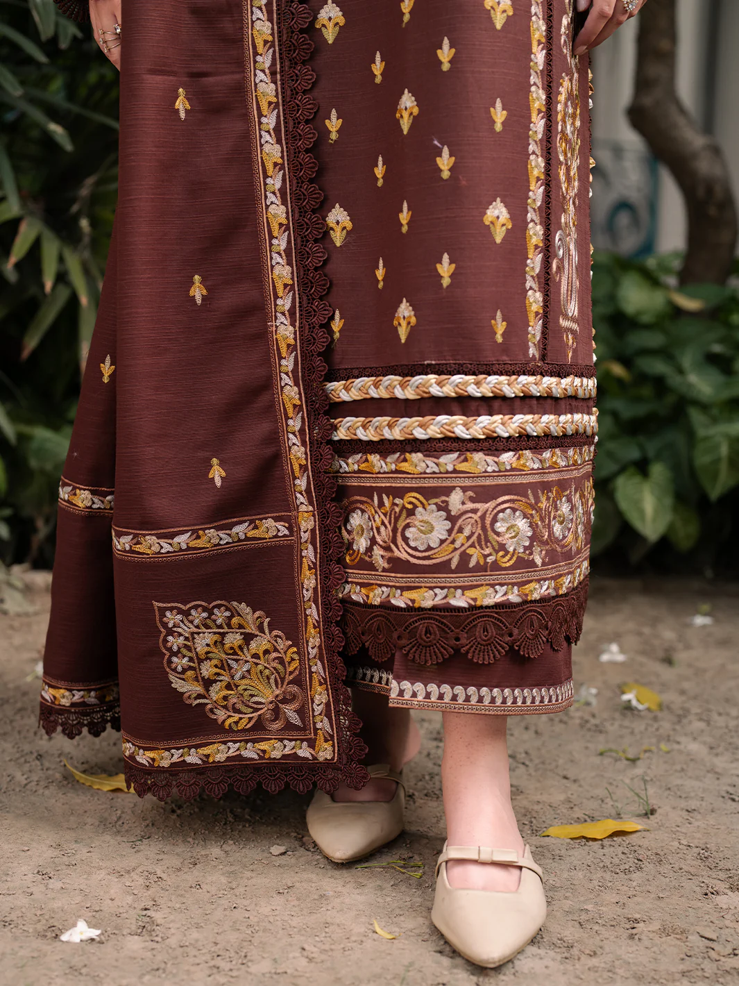 55 - B | 3 PC Khaddar Unstitched - Image 6