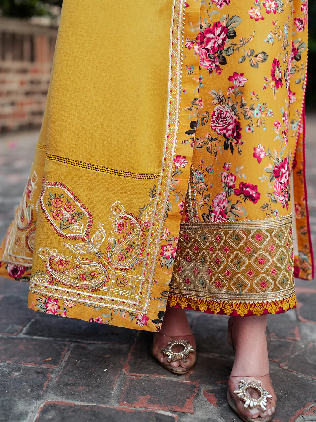 56 - A | 3 PC Khaddar Unstitched - Image 6