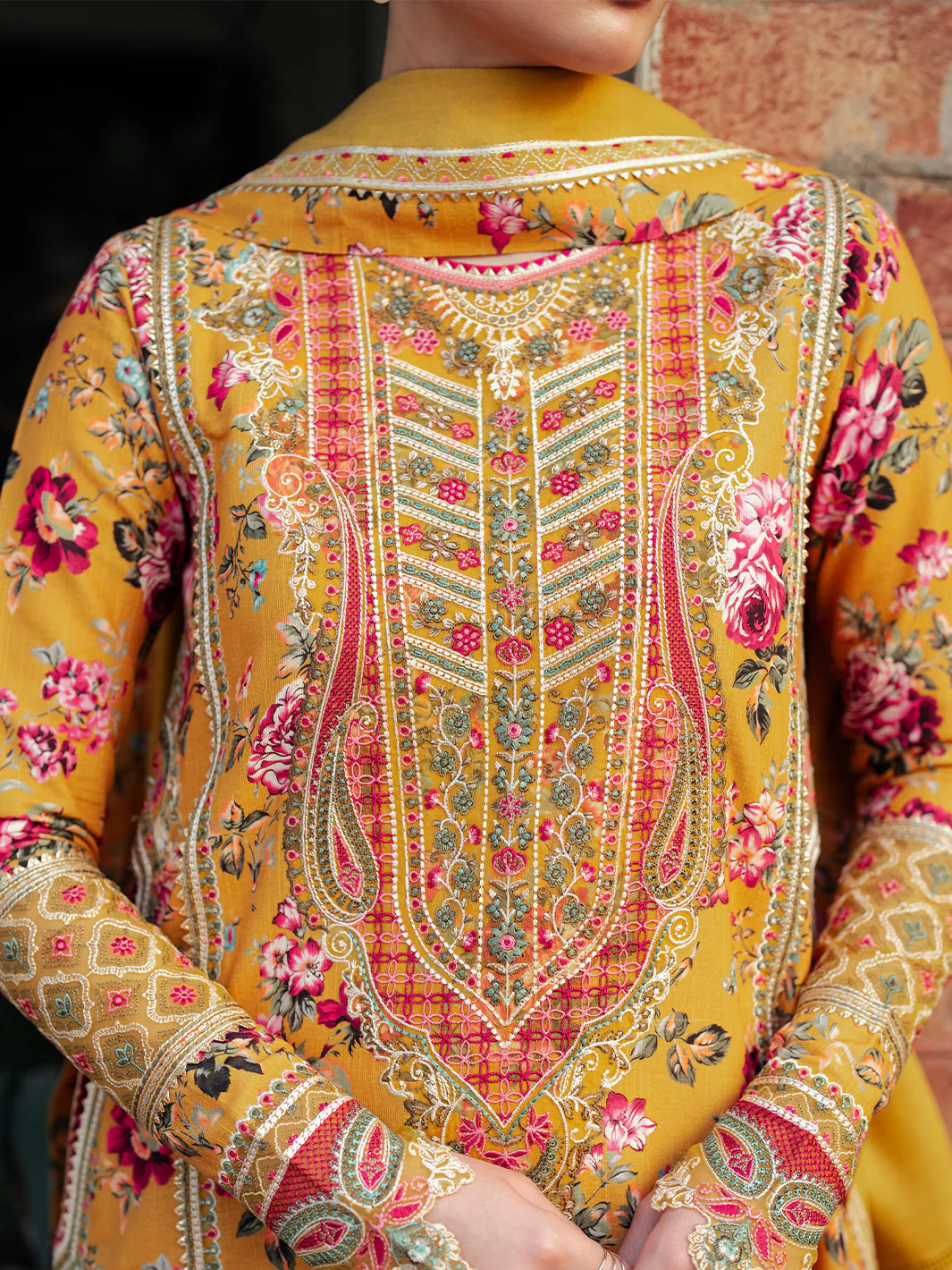 56 - A | 3 PC Khaddar Unstitched - Image 7