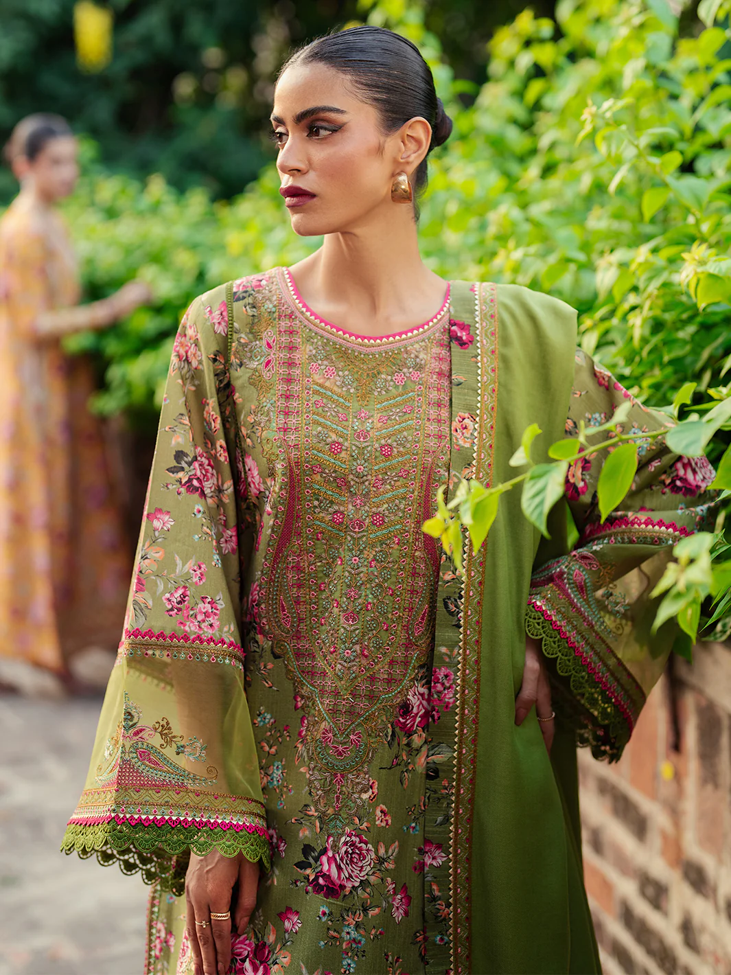 56 - B | 3 PC  Khaddar Unstitched - Image 9