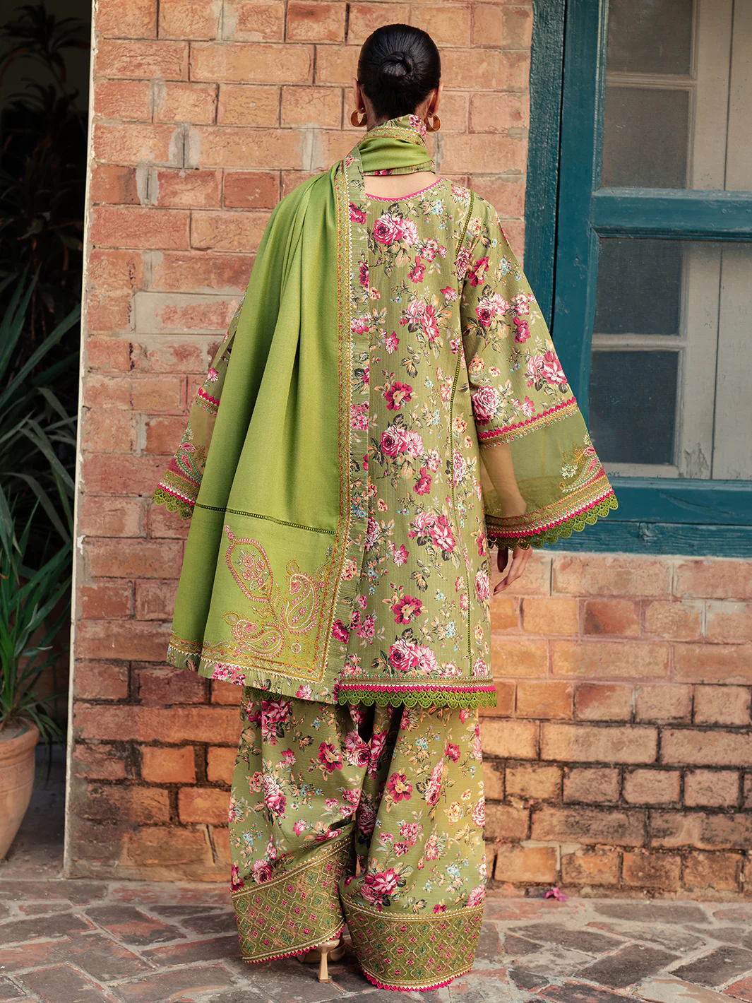 56 - B | 3 PC  Khaddar Unstitched - Image 3