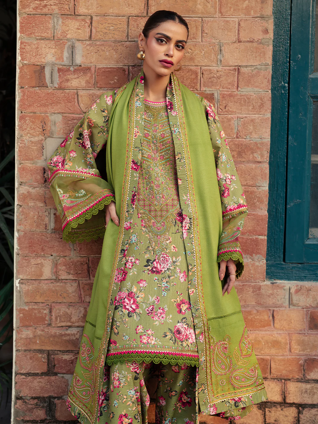 56 - B | 3 PC  Khaddar Unstitched - Image 11