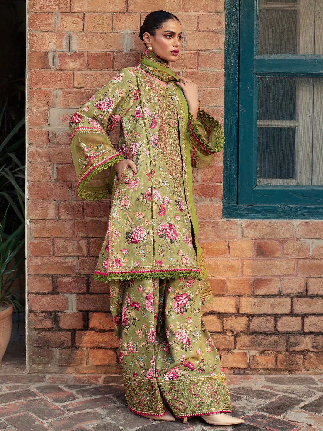 56 - B | 3 PC  Khaddar Unstitched - Image 10