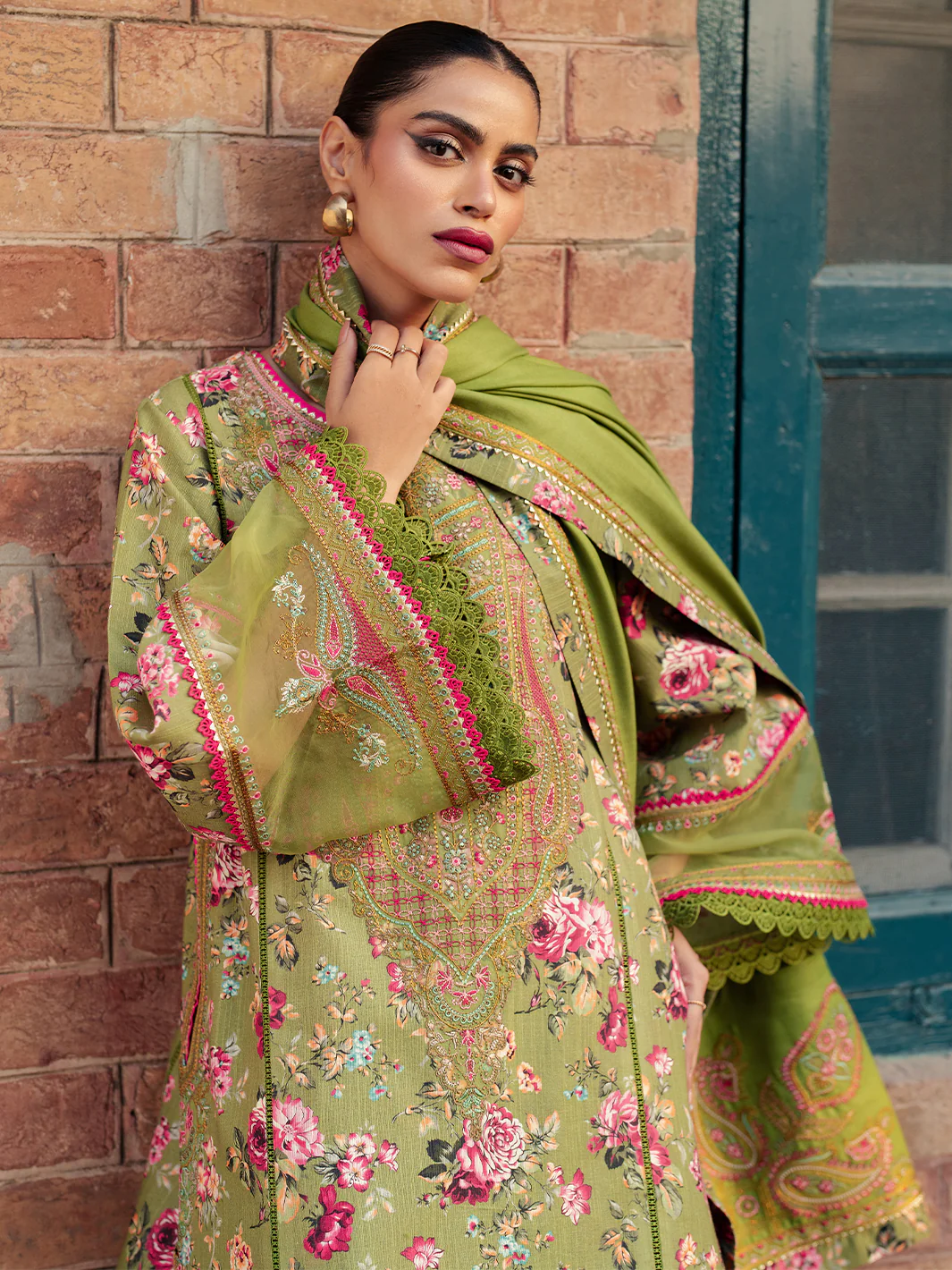56 - B | 3 PC  Khaddar Unstitched - Image 5