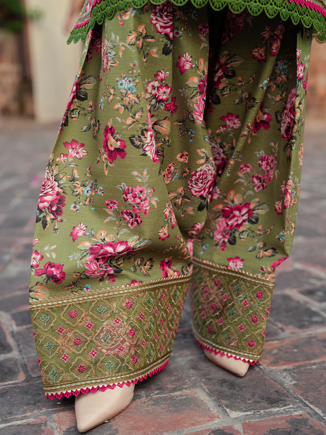 56 - B | 3 PC  Khaddar Unstitched - Image 6
