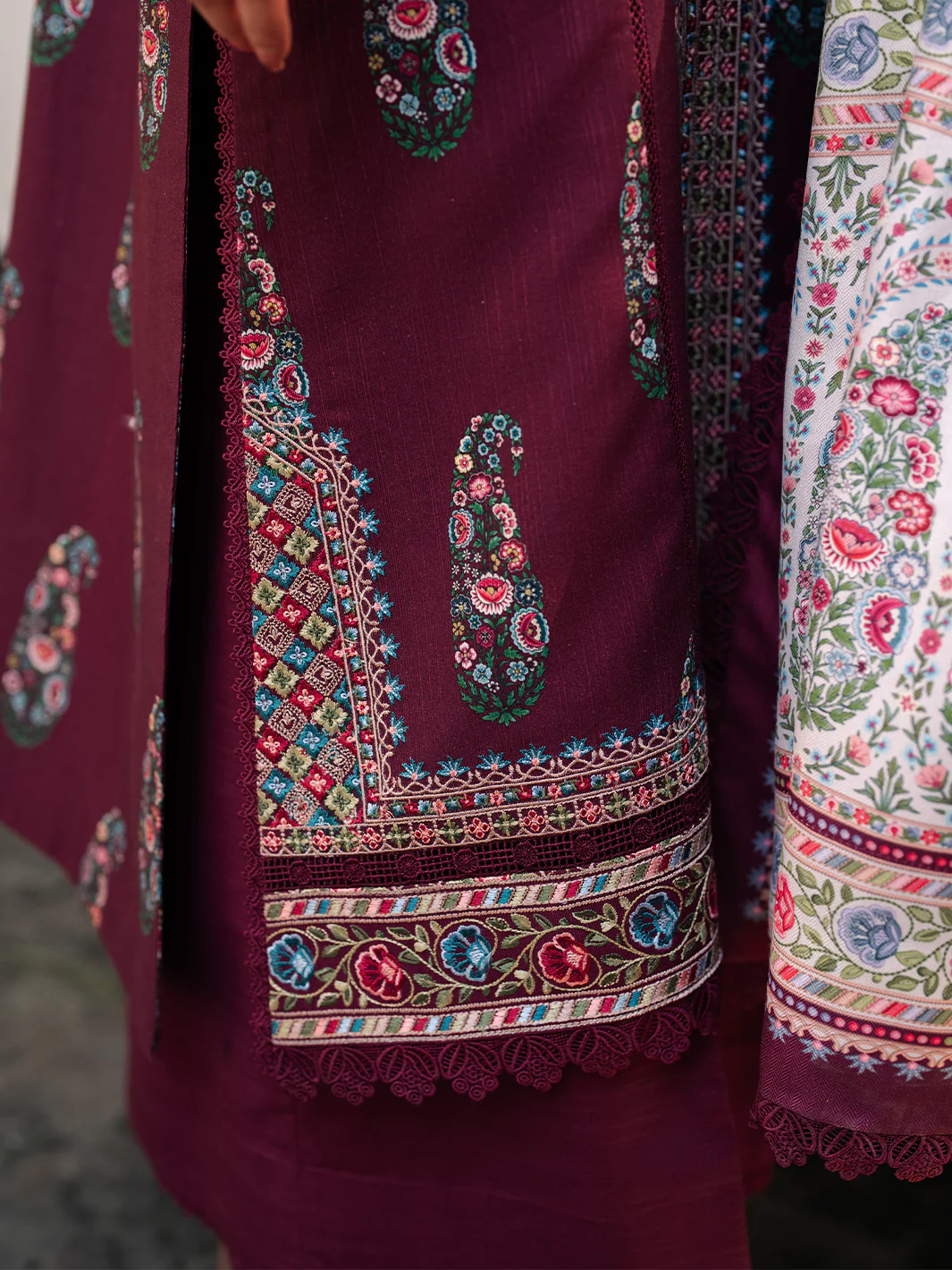 57 - A | 3 PC Khaddar Unstitched - Image 4