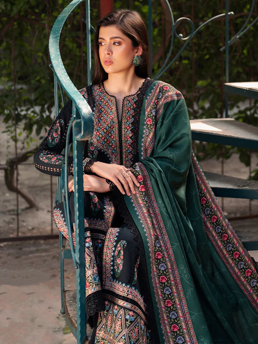 57 - B | 3 PC Khaddar Unstitched - Image 2