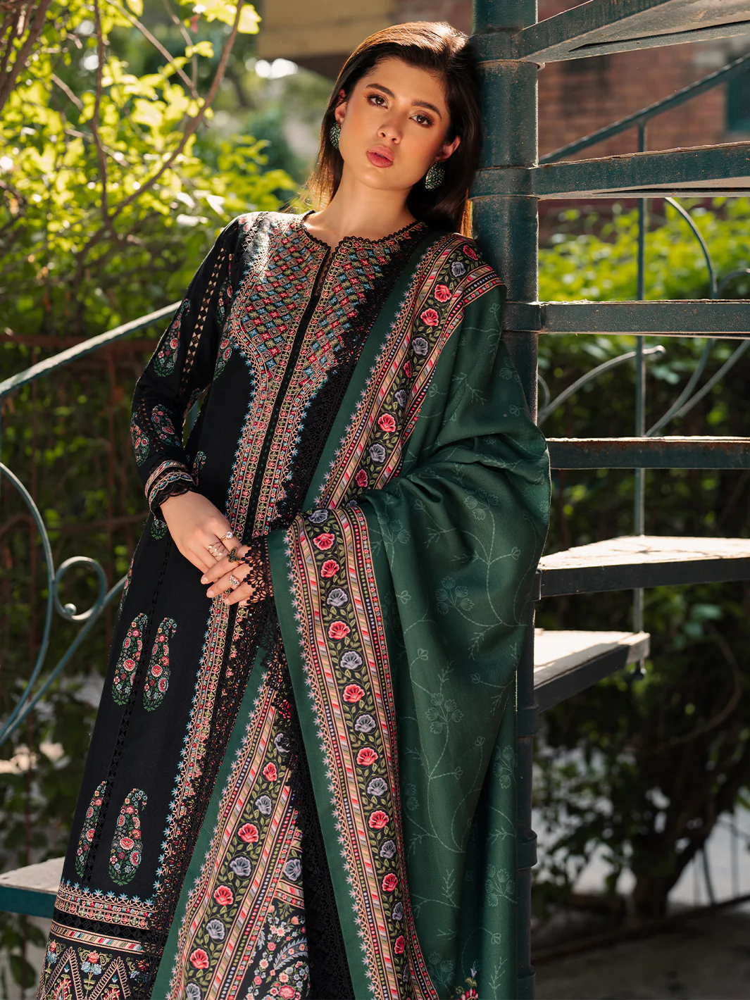 57 - B | 3 PC Khaddar Unstitched - Image 7