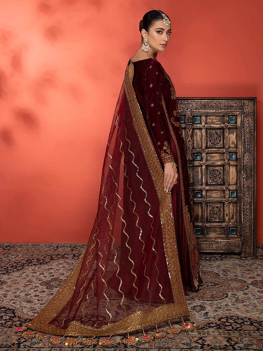 6012 | 3 Piece Velvet Unstitched - Image 3