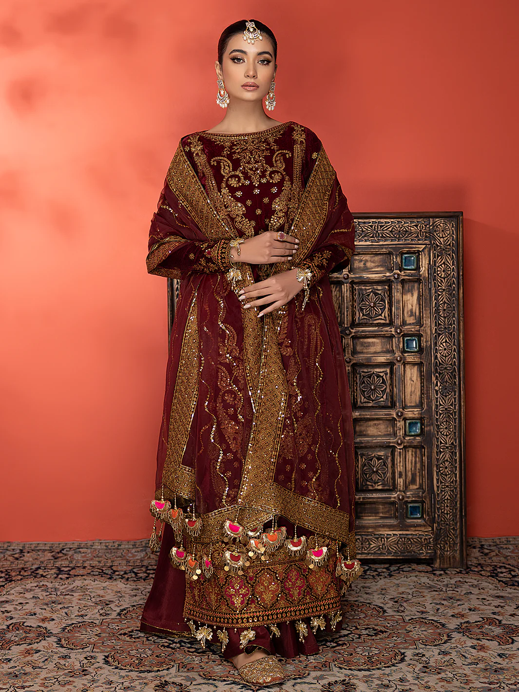 6012 | 3 Piece Velvet Unstitched - Image 5