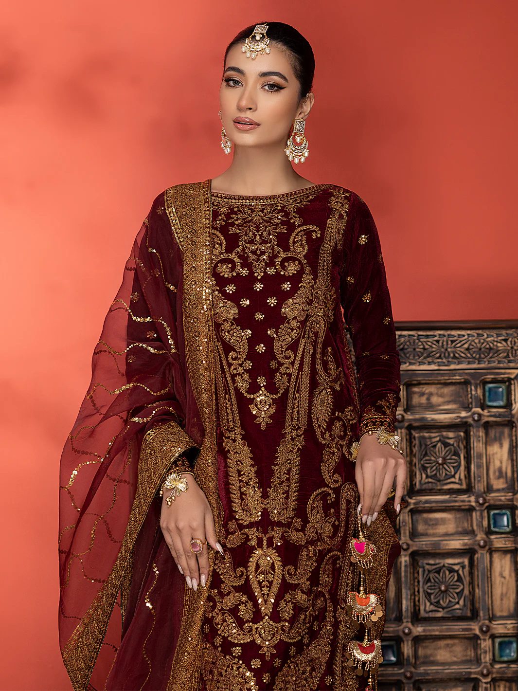 6012 | 3 Piece Velvet Unstitched - Image 7