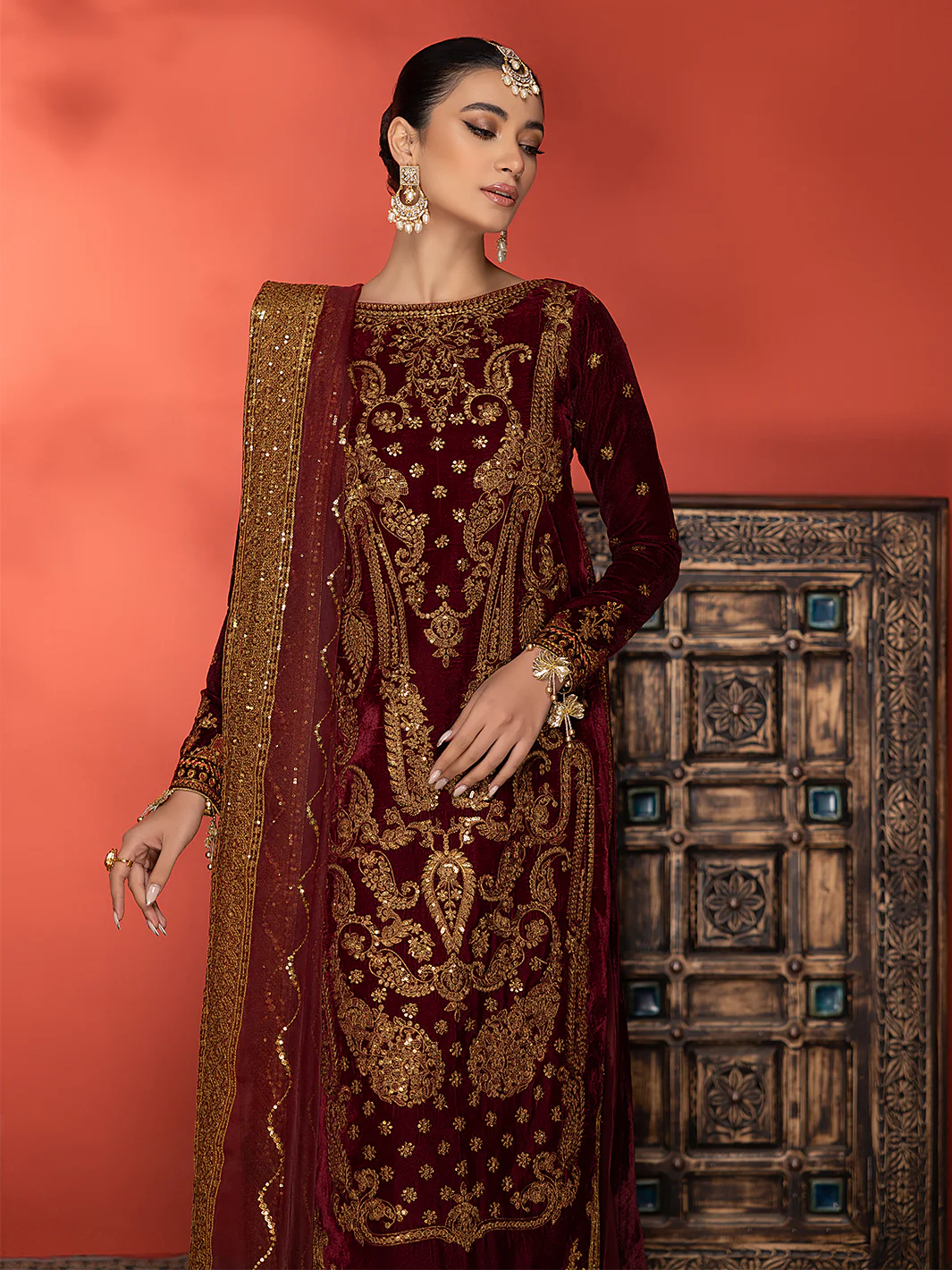 6012 | 3 Piece Velvet Unstitched - Image 9