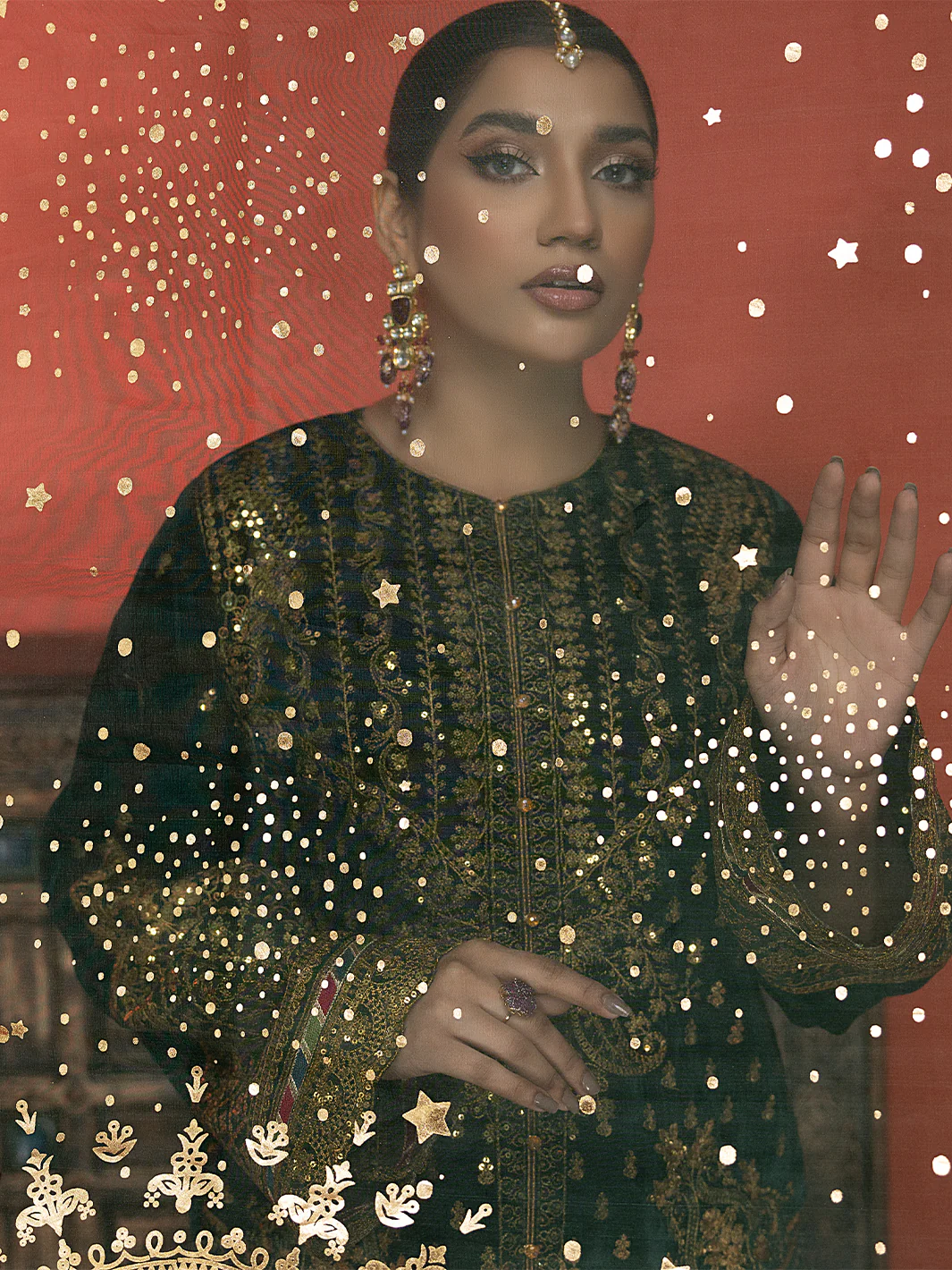 6013 | 3 Piece Velvet Unstitched - Image 6