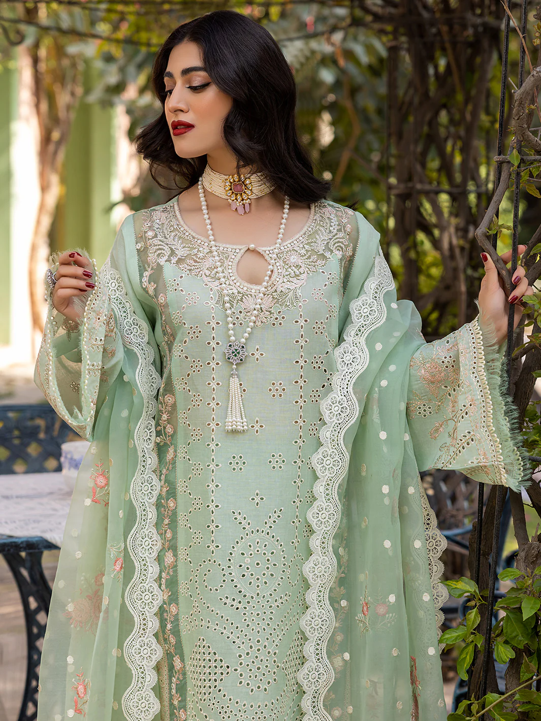 701 - B | 3 Piece Luxury Unstitched - Image 2