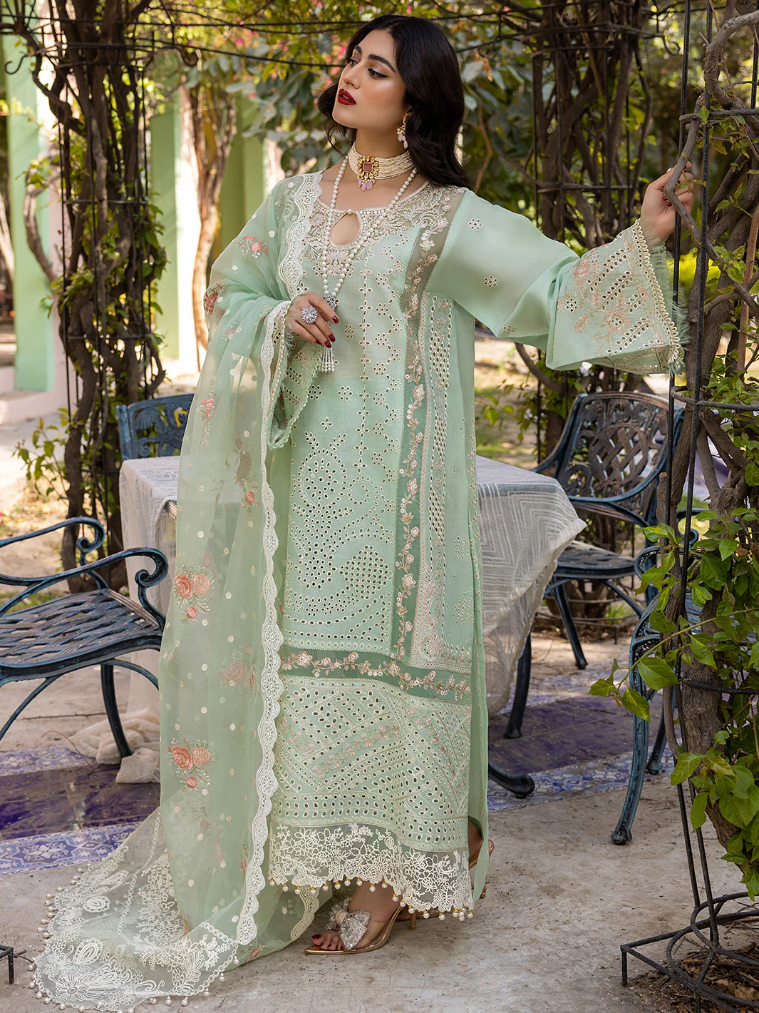 701 - B | 3 Piece Luxury Unstitched - Image 7