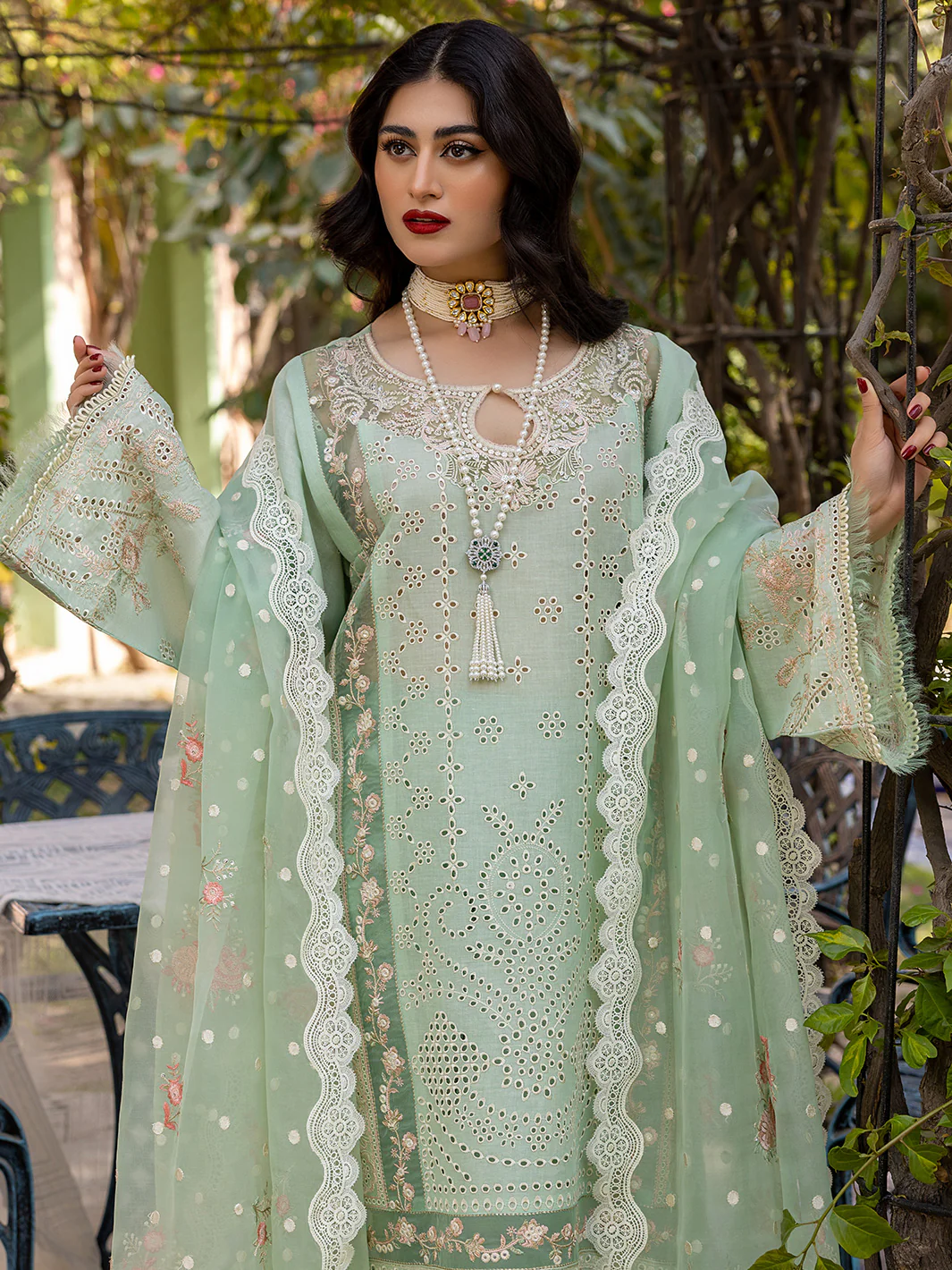 701 - B | 3 Piece Luxury Unstitched - Image 8