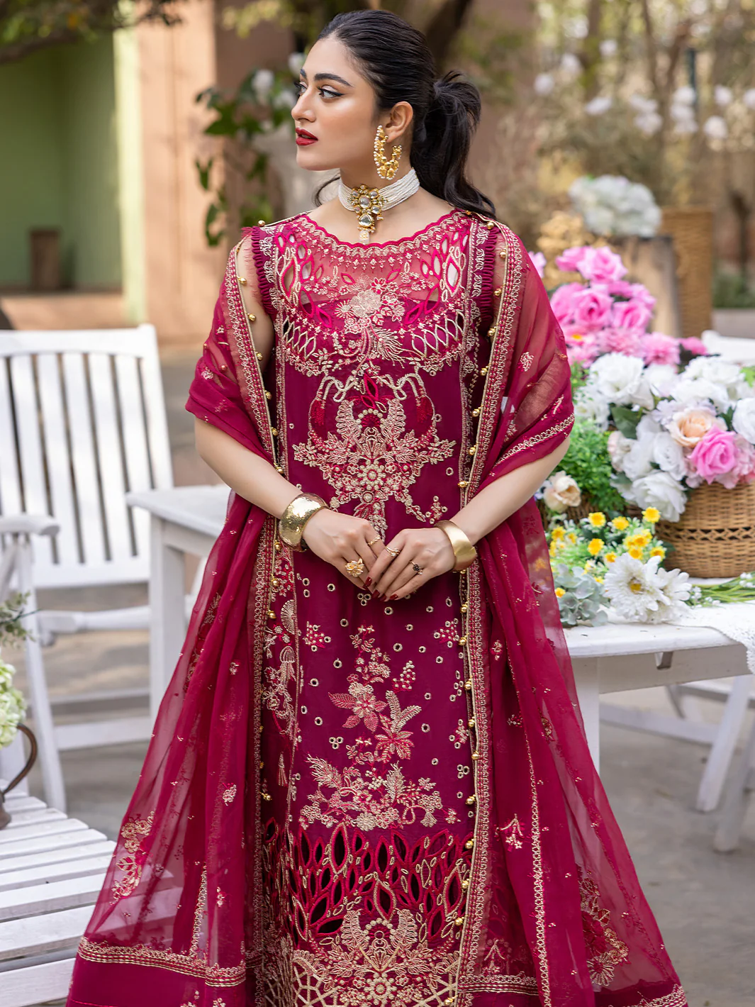 702 - A | 3 Piece Luxury Unstitched - Image 2