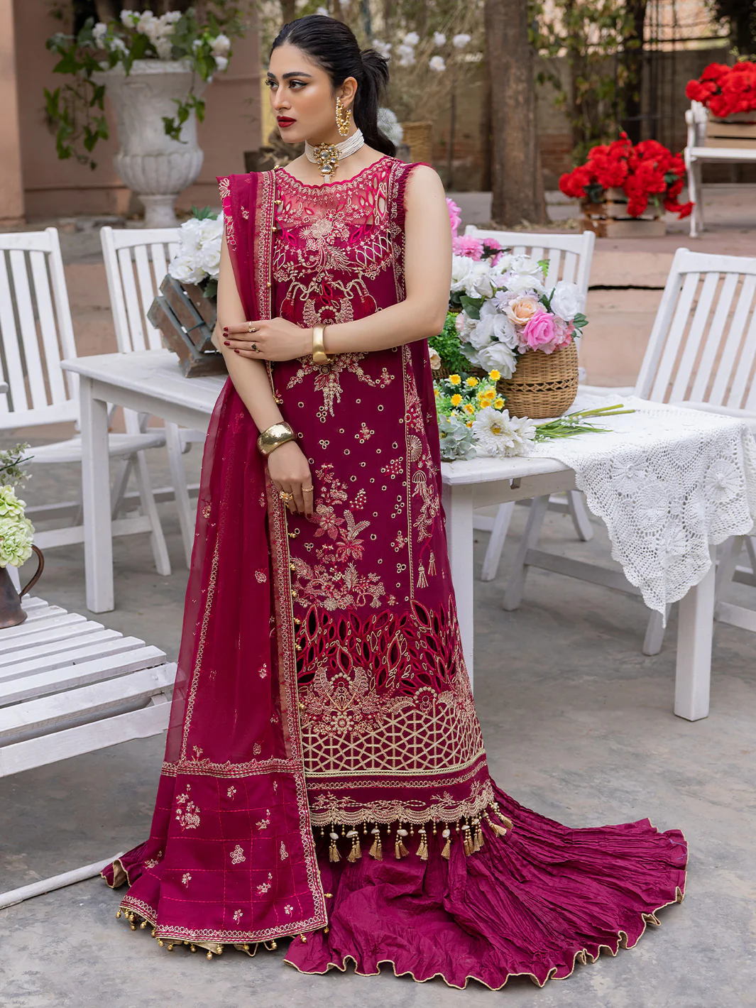 702 - A | 3 Piece Luxury Unstitched - Image 3