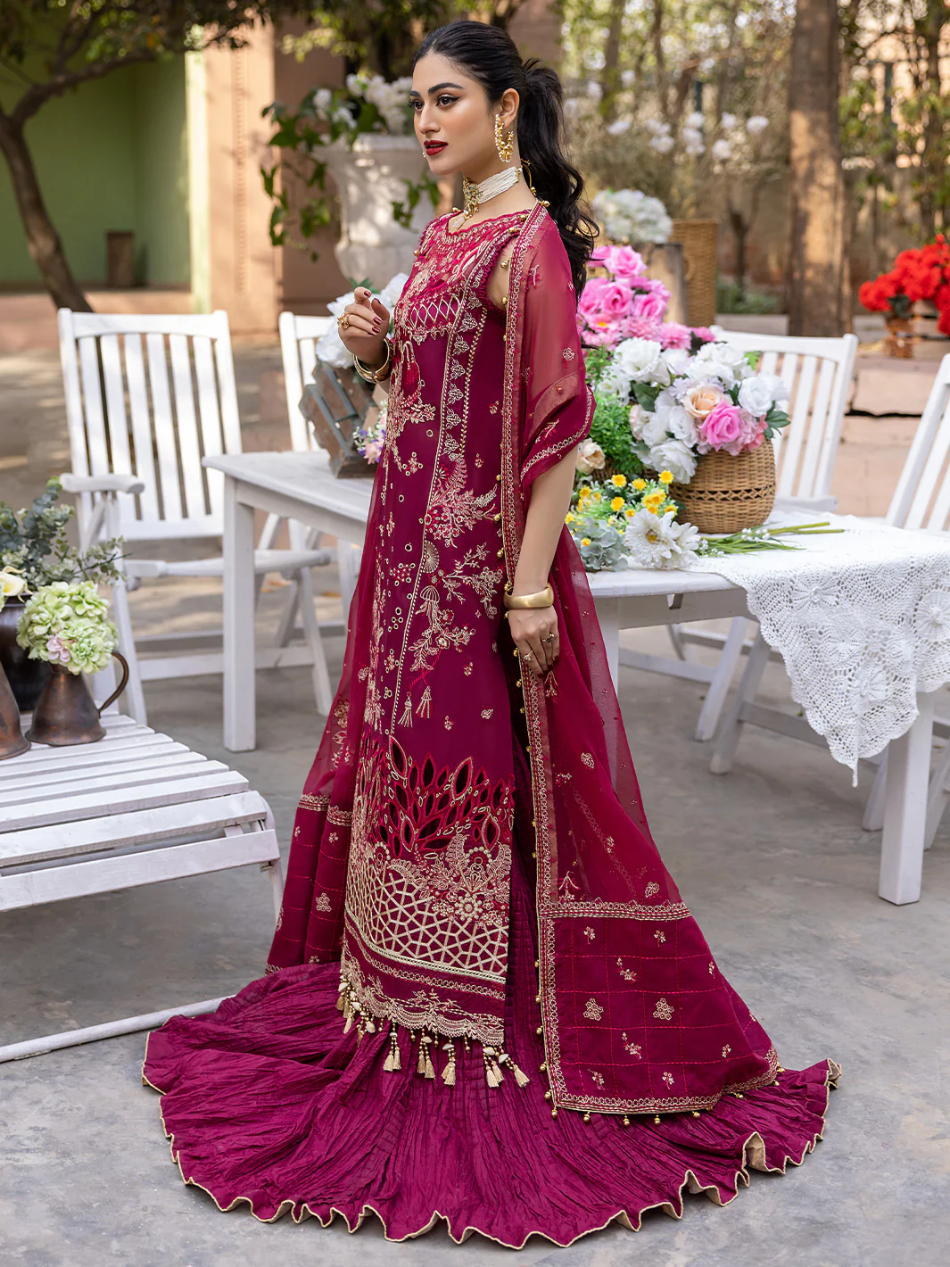 702 - A | 3 Piece Luxury Unstitched - Image 5