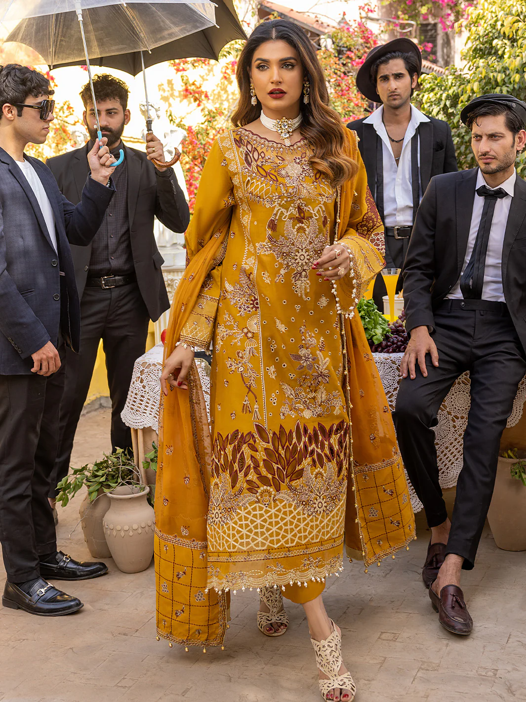 702 - B | 3 Piece Luxury Unstitched - Image 3