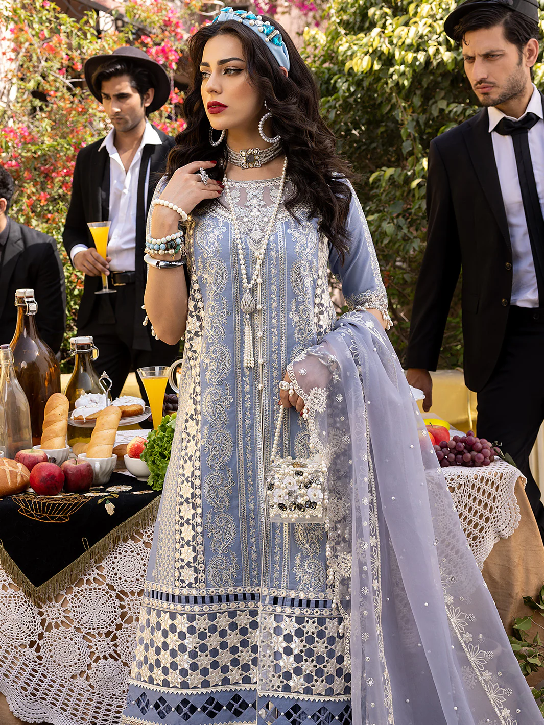703 - B | 3 Piece Luxury Unstitched - Image 4