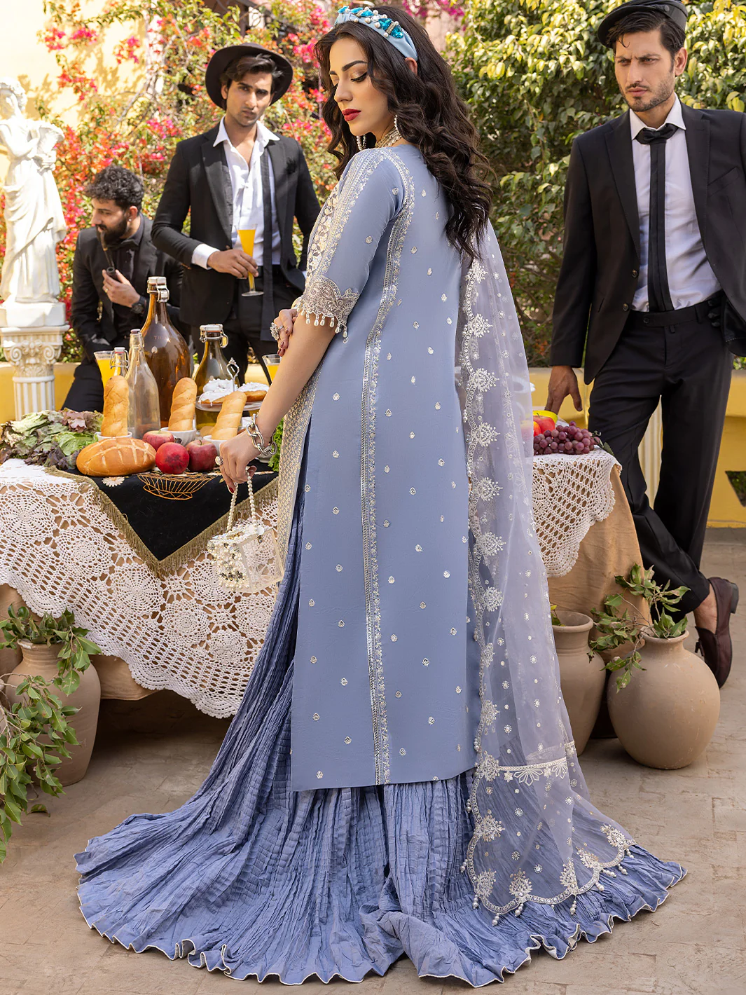 703 - B | 3 Piece Luxury Unstitched - Image 5
