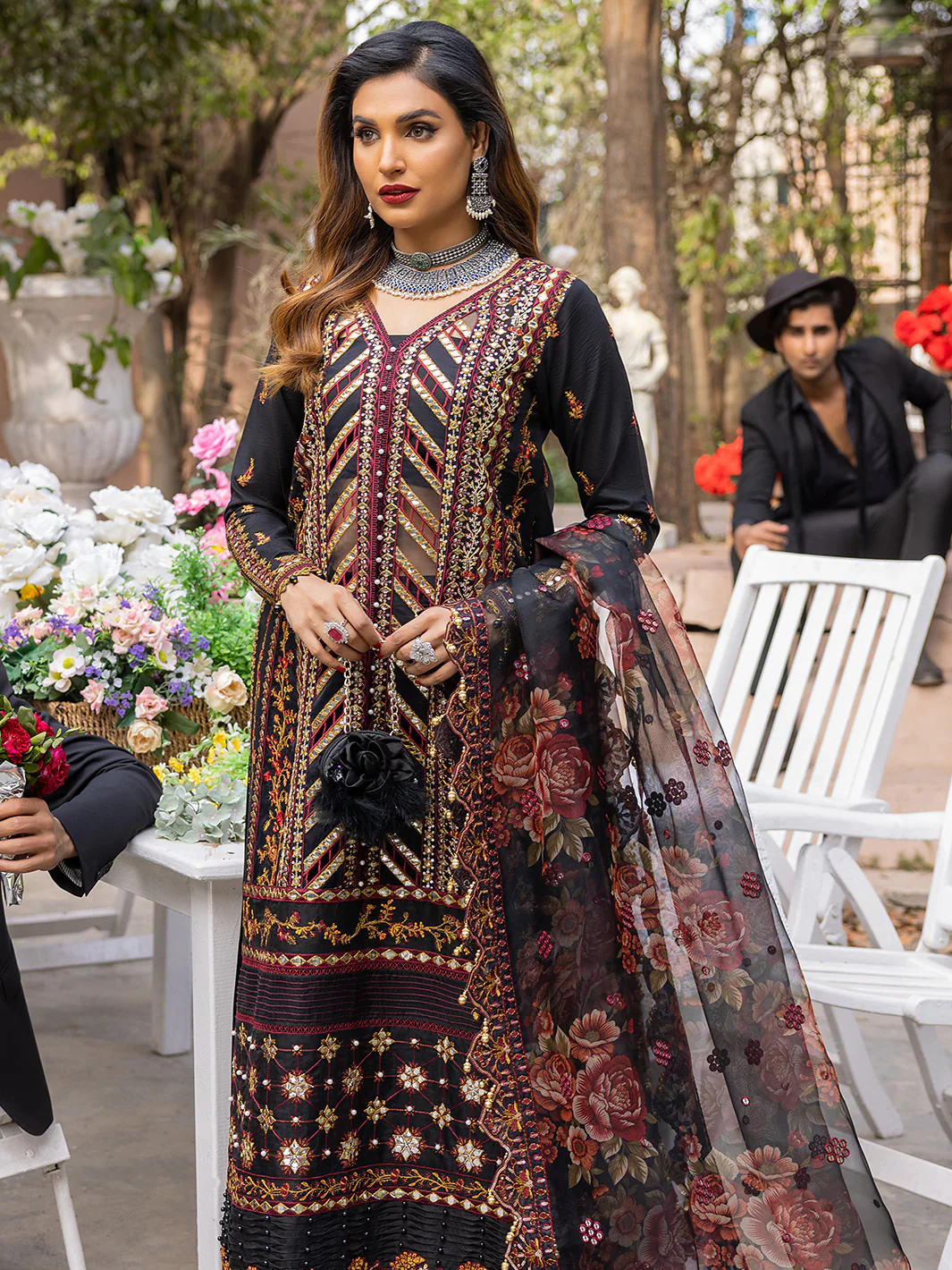 704 - B | 3 Piece Luxury Unstitched - Image 4