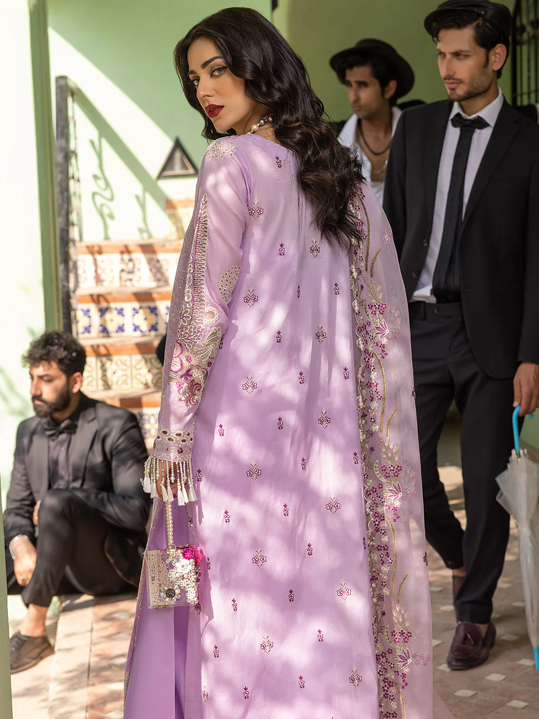 705 - A | 3 Piece Luxury Unstitched - Image 4