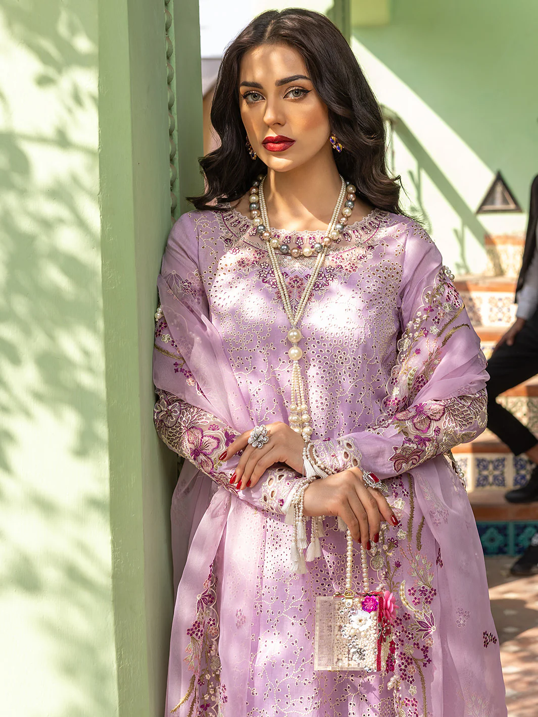 705 - A | 3 Piece Luxury Unstitched - Image 7