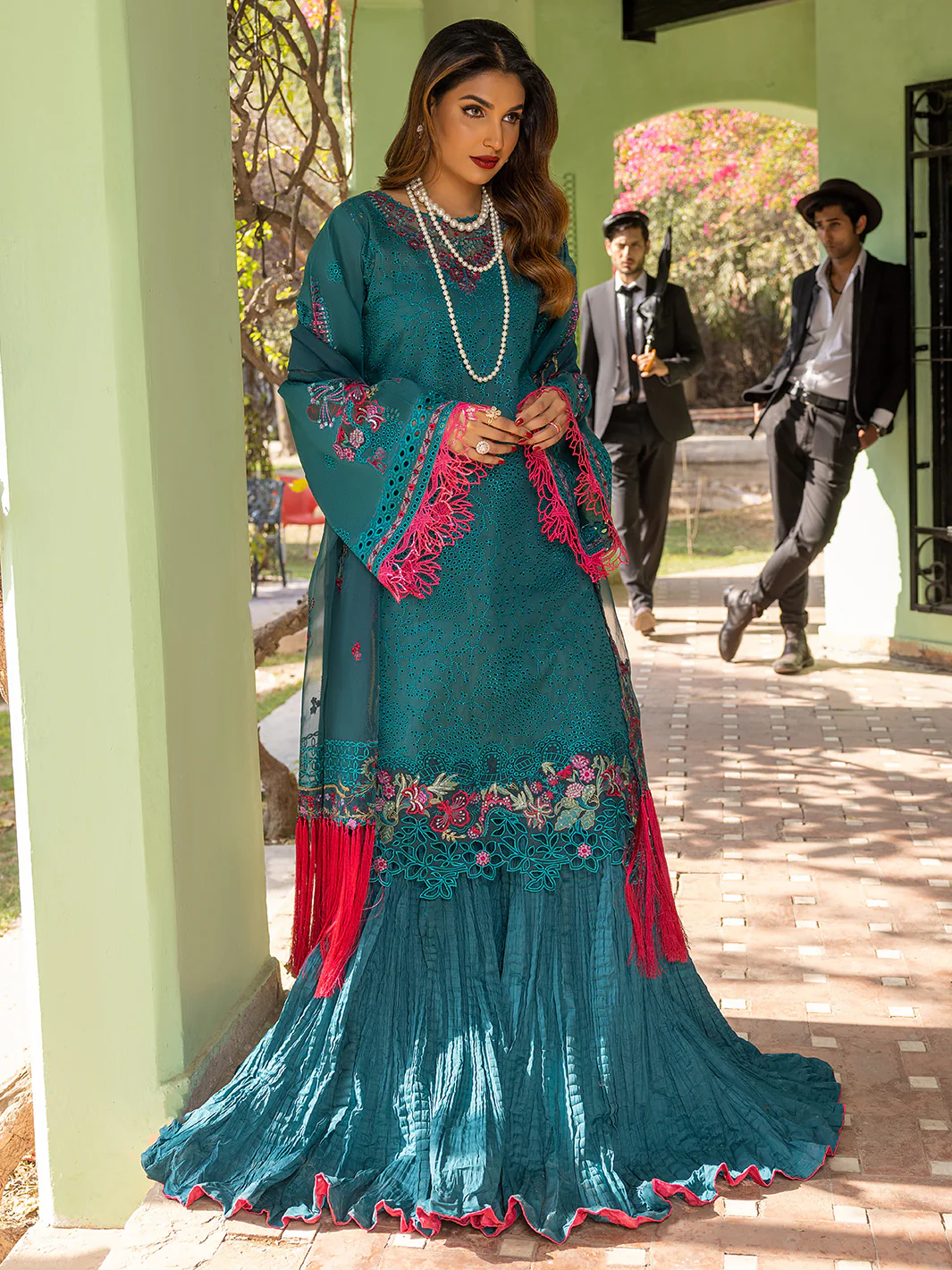 705 - B | 3 Piece Luxury Unstitched - Image 3
