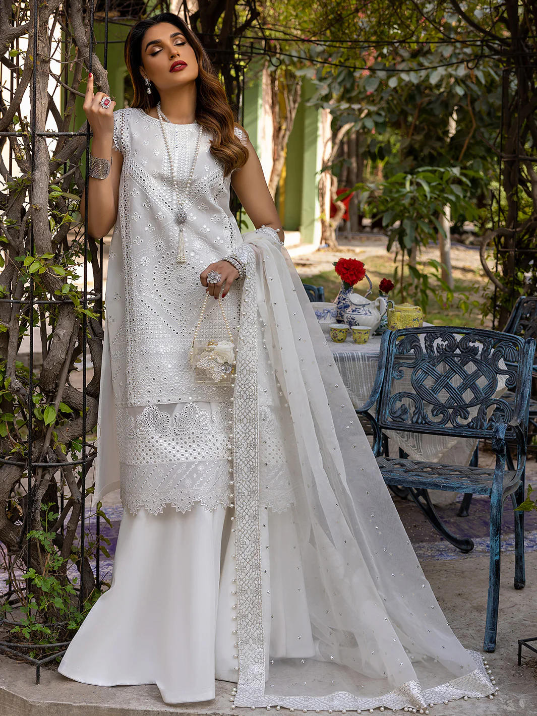 707 - A | 3 Piece Luxury Unstitched - Image 3
