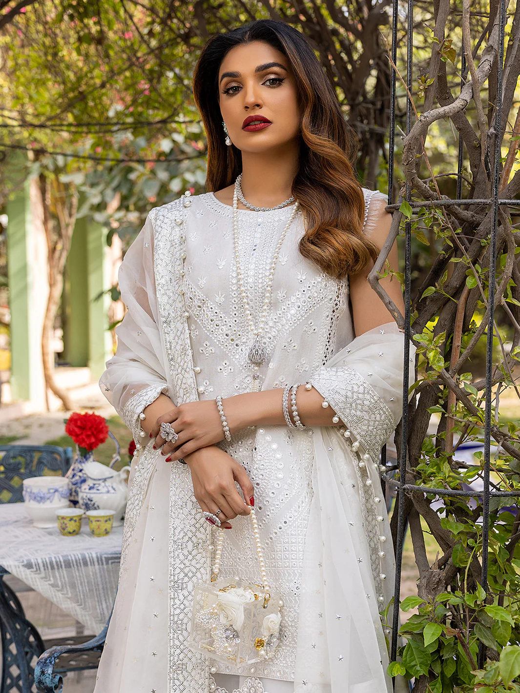 707 - A | 3 Piece Luxury Unstitched - Image 5