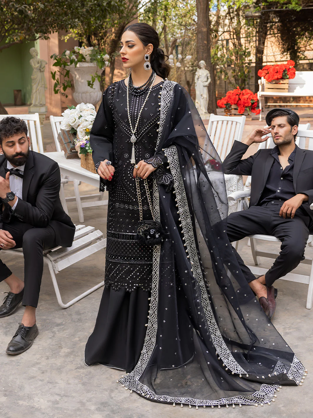 707 - B | 3 Piece Luxury Unstitched - Image 4