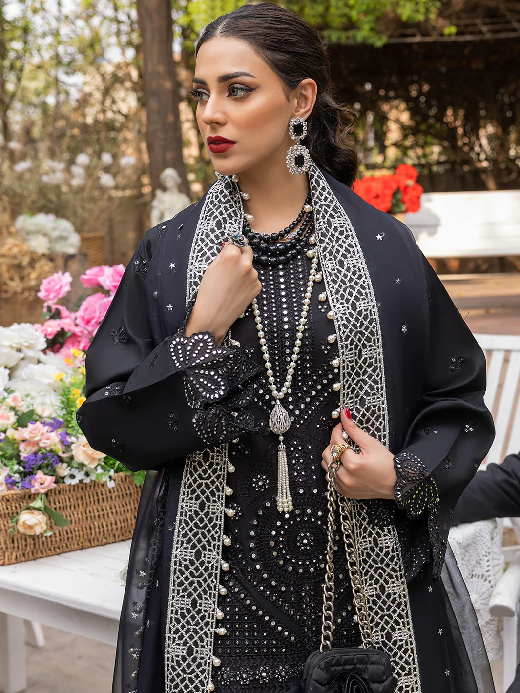 707 - B | 3 Piece Luxury Unstitched - Image 6
