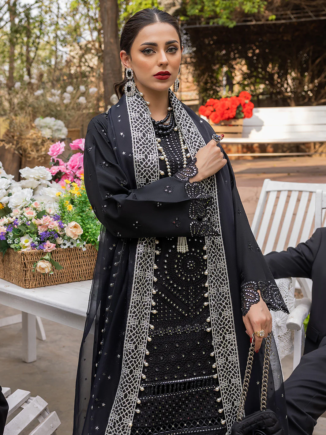 707 - B | 3 Piece Luxury Unstitched - Image 7