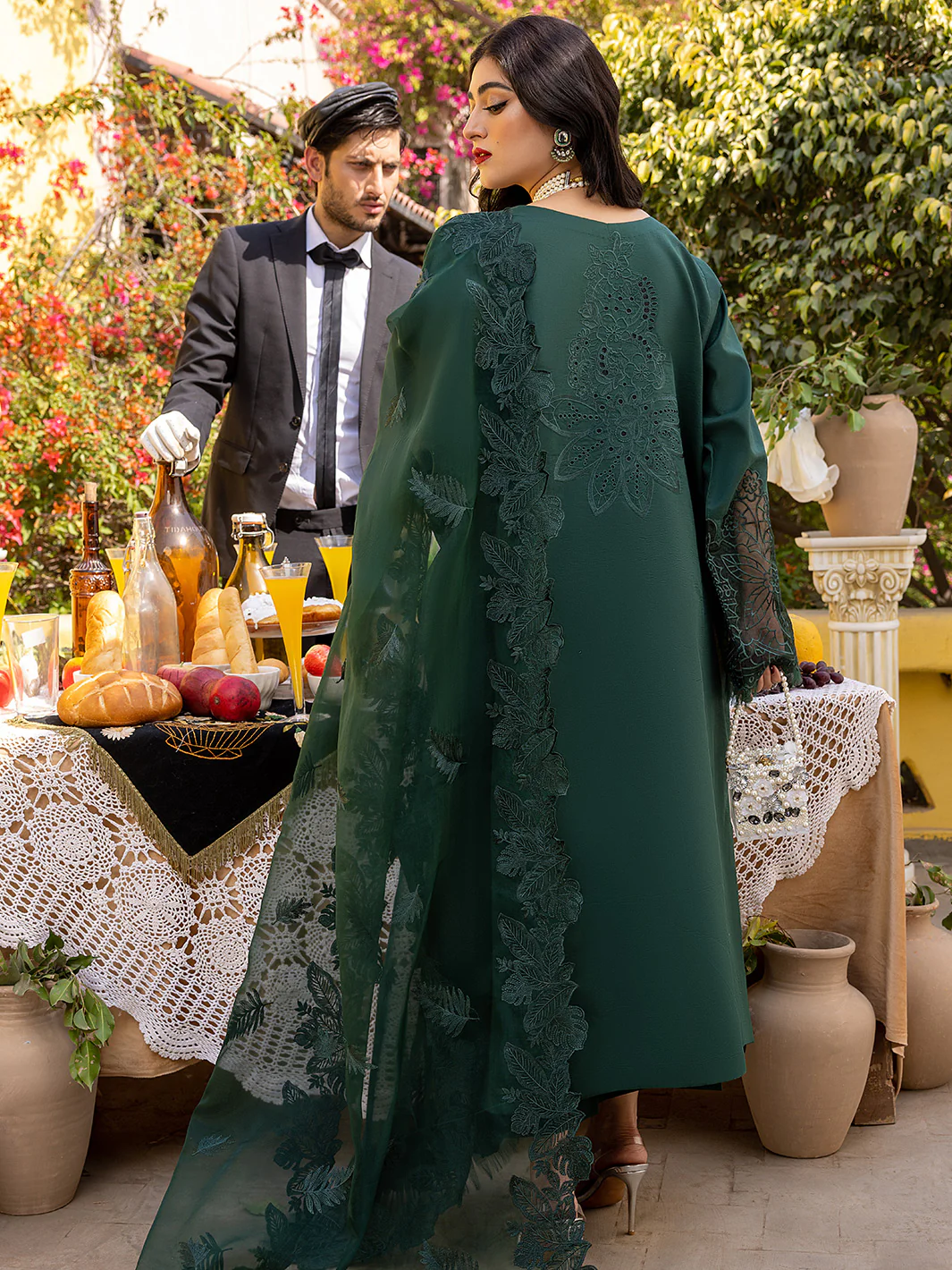 708 - B | 3 Piece Luxury Unstitched - Image 4